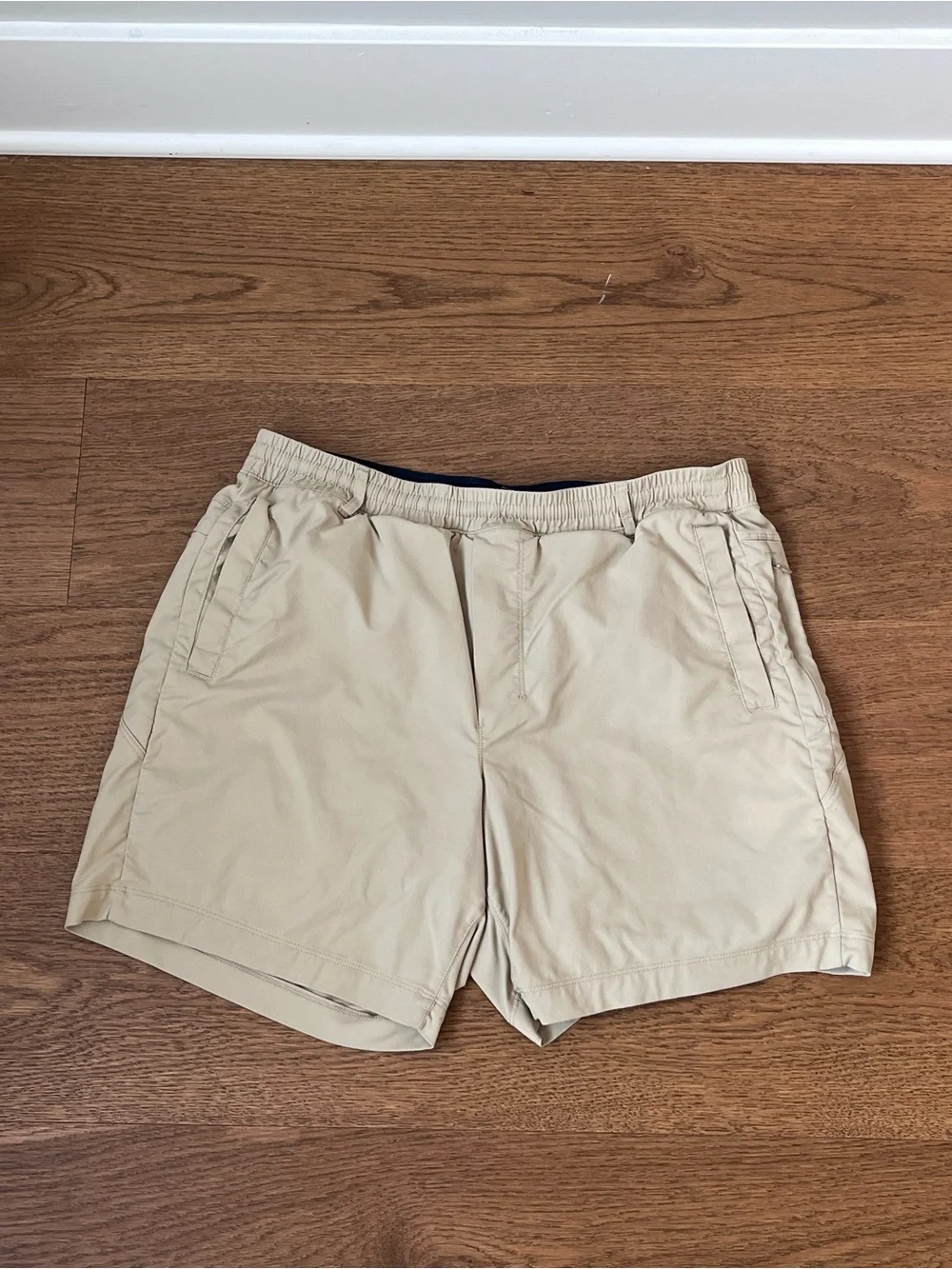 Birddogs Men XL Regular Beige Classic Original Zip Pocket Lined Twill Short 6.5”